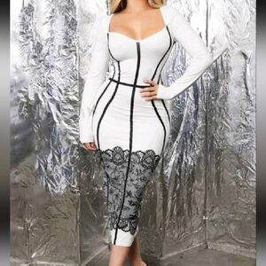 SHEIN SXY Sweetheart Neckline Dress